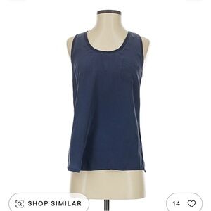 Joie 100% Silk Women's Navy Racerback Tank Top, Size XS